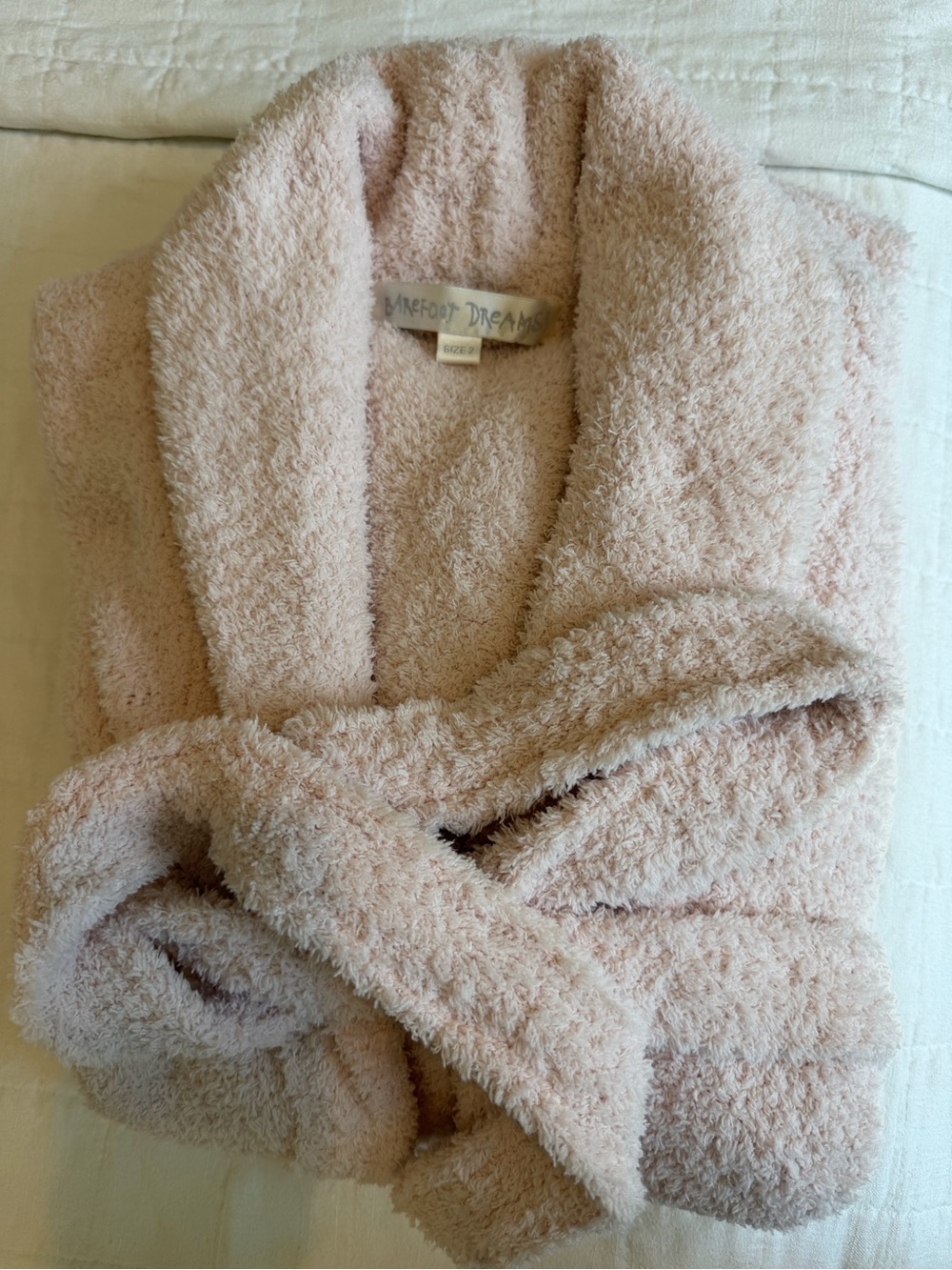 Barefoot Dreams CozyChic Robe in Blush Pink - Picture 5 of 9